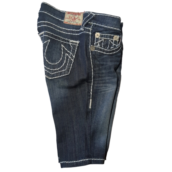 True Religion Joey Blue Denim capris Size 28 - Picture 13 of 16